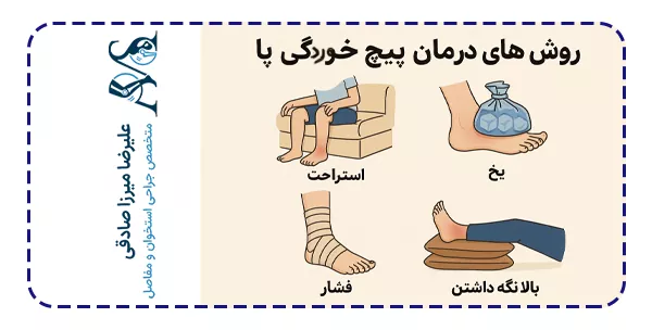 روش های درمان پیچ خوردگی پا
