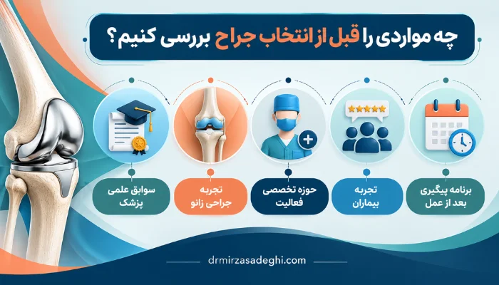 معیارهای انتخاب بهترین جراح تعویض مفصل زانو در سعادت آباد